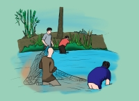 ပျော်ပျော်ရွှင်ရွှင် ရေချောင်း ငါး သွားရှာစားကြစို့